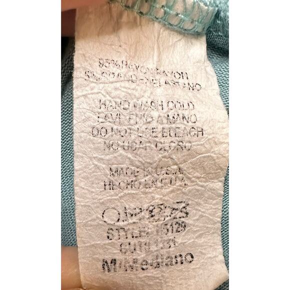 Aqua Kori America Boho Crochet Lace Shoulder Tunic Size Medium - Picture 6 of 6